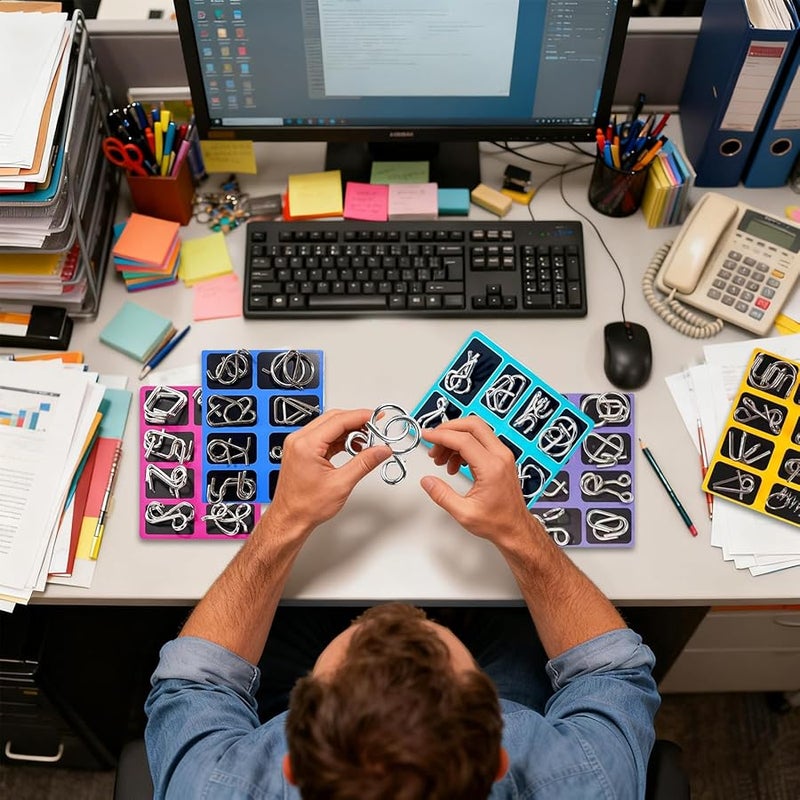 Metal Wire Brain Teaser Puzzle Educational Thinking Toy For Kids Teens Adults - Image 3